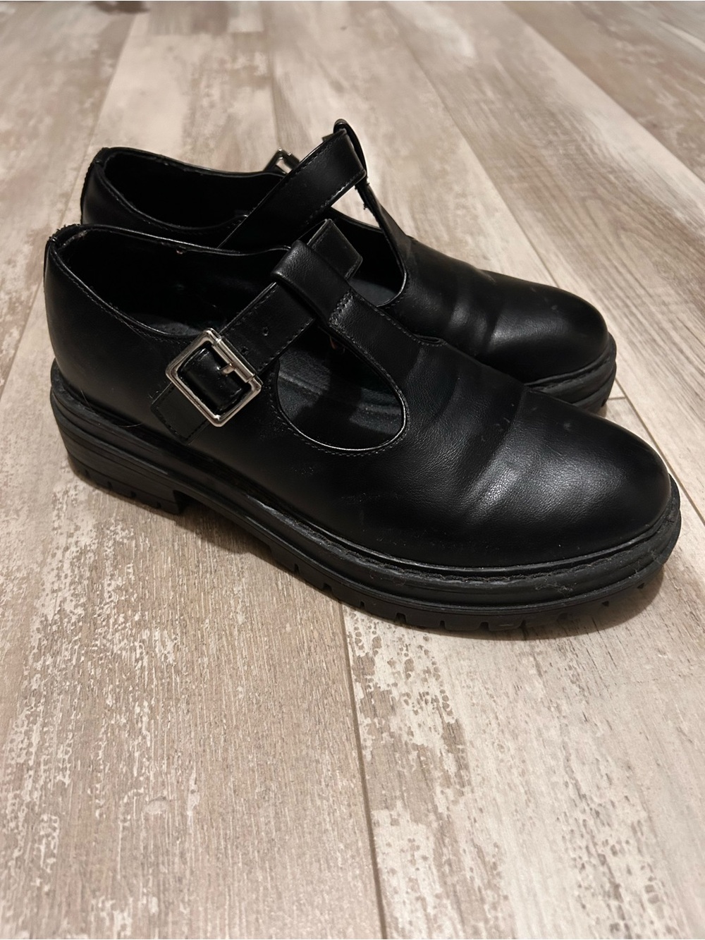Black Mary Jane Platform Shoes - Women